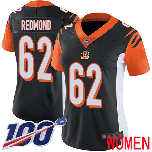 Cincinnati Bengals Limited Black Women Alex Redmond Home Jersey NFL Footballl #62 100th Season Vapor Untouchable->cincinnati bengals->NFL Jersey